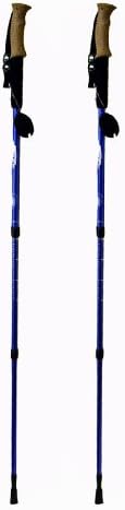 HP-5 Anti-Shock Hiking Pole, 2-Pack, Anti Shock Hiking/Walking/Trekking Trail Poles - 1 Pair with Compass & Thermometer