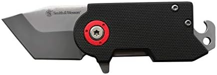Smith & Wesson Benji Folding Knife with Bottle Opener, Money Clip, 1.5"-3.5" Stainless Steel Blade, For Tactical, Survival, and Everyday Carry