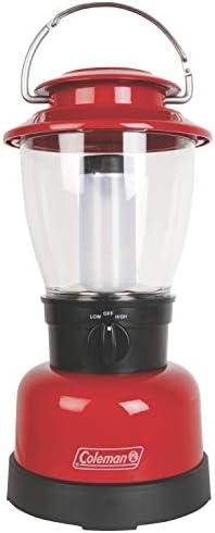 Coleman 400L LED Lantern, Water & Impact-Resistant Lantern with Carry Handle, Lifetime LED Lights Never Need Replacing, 4D Battery not Included