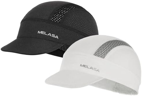MELASA 2 Packs Lightweight Cycling Cap Breathable Mesh