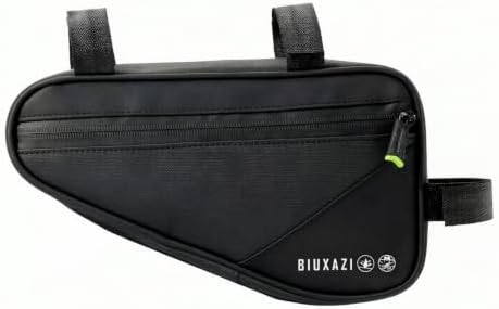 Bicycle frame bag, crossbar triangle bag, top tube bag; features a reflective triangular design and side mesh pockets; waterproof storage and tool bag for mountain and road bikes