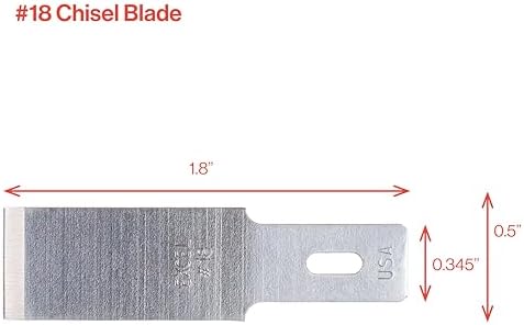Excel Blades #18 50-Pack Wood Chisel Blades, 1/2-Inch Carbon Steel, USA