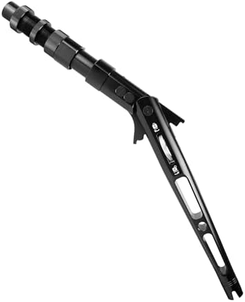 BLUEWING Adjustable Bent Rod Butt Hard Anodized Aluminum Alloy Rod Butt with Adjustable Angles at 0°, 30°, and 60°, Black