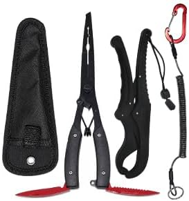 Corrosion-Resistant Fishing Tool Kit with Pliers & Lip Gripper