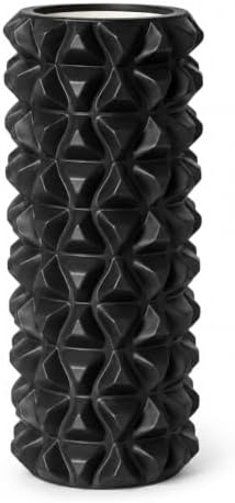 High-Density Foam Roller for Recovery and Relaxation, Muscle Massage and Myofascial Trigger Point Release, Relieves Muscle Pain, Improves Mobility (Black)