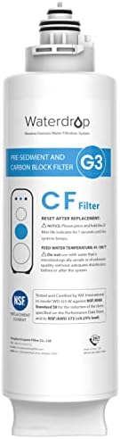 Waterdrop G3-N1CF Filter, Replacement for G3-W & G3P600 & G3P800 RO System
