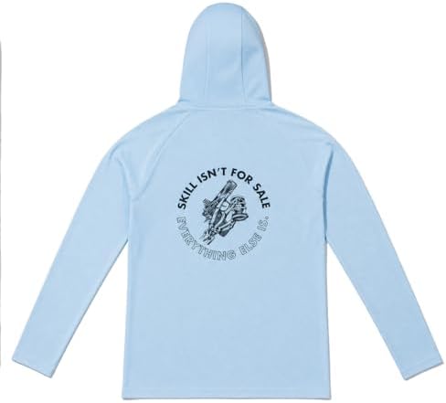Outdoor Performance Hoodie, Lightweight Micro Mesh Hooded Shirt with 4-Way Stretch for Hiking Fishing Gym