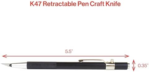 Excel Blades K47 2-Pack Retractable Pen Knives, #65 Blades, Aluminum Handle