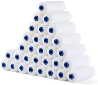 Bates- Foam Paint Roller Covers, 4 Inch, 30 Pack, Bulk High Density