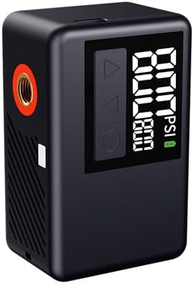 BL-01 Mini Cordless Tire Inflator, 120 PSI USB-C Rechargeable Brushless Air Pump with Digital Pressure Gauge and Auto Shut-Off for Bikes, Cars and Balls