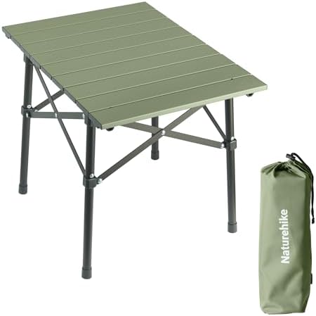 Naturehike Portable Camping Table, Aluminium Folding Table, Ultralight Camp Table Small Table for Camping Hiking Backpacking Outdoor Picnic