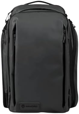 WANDRD TRANSIT 35L Travel Backpack, Black, Expandable to 40L