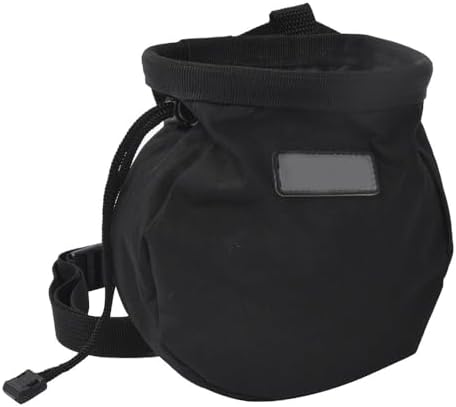 Chalk Bag with Adjustable Waist Belt – Durable Oxford Cloth Climbing Chalk Pouch for Rock Climbing, Gymnastics & Fitness Training (Black, 16x16x6cm)‌