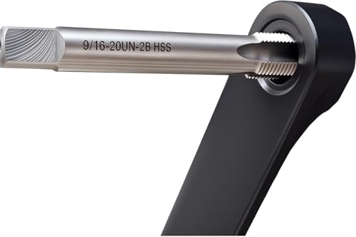 9/16-20 Threaded HSS Tap Set, Bike Pedal thread repair kit, Right Hand and Left Hand Thread Tap Set, 9/16 x 20 TPI Crank Saver, Bike Crank Repair Tool