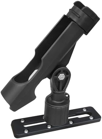 Kayak Fishing Rod Holder , Fishing Boat Rods Holder with T-Shaped Screw, 360° Adjustable Kayak Fishing Pole Holder Mounted Track or Kayak
