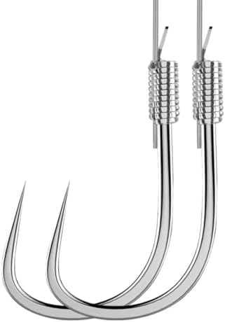 Dyxssm Small Barbless Fishing Hooks with Line, Pretied Tiny Fishing Hook on Nylon Line (Pack of 20)