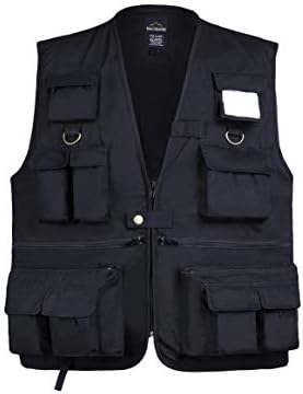 BACKBONE Men's Multi‑Pocket Travel Utility Vest, Outdoor Photography Safari Vest