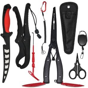 Corrosion-Resistant Fishing Tool Kit with Pliers & Lip Gripper