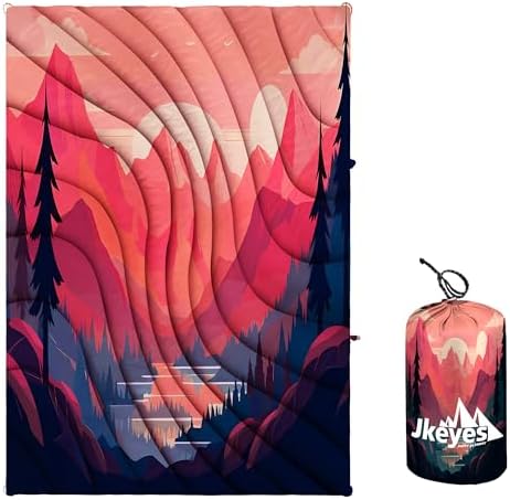 Yizheer Outdoor Puffy Lightweight Down Camping Blanket for Traveling,79x55