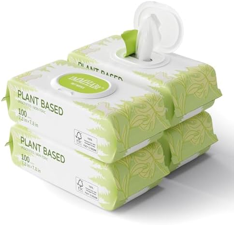 IMMHABI 400 Count Dog Wipes, Unscented Plant-Based Hypoallergenic Pet Wipes for Paws, Butt, and Anal Gland Care, Cleansing & Deodorizing for Puppies and Cats