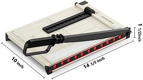 Ecraft 12" Guillotine Paper Cutter：Paper Trimmer Accurate Cutting with Safety Guard,15 Sheets Capacity,Magnetic Guide,Heavy Duty Metal Base, Perfect for Cardstock,Cardboard,Vinyl,Crafts & Photos