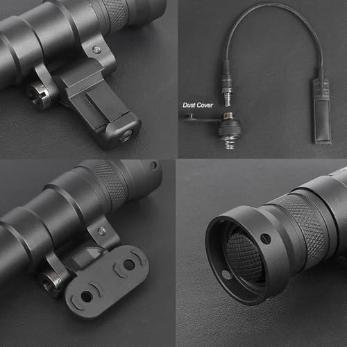 NOBUHIRO NOB#340A 540 Lumens Tactical Flashlight, 2 Rotating Base, 2 Switches