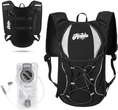 HEIKLN Hydration Backpack,Lightweight Water Backpack with 2L Water Bladder Running Hydration Vest Backpack for Hiking Running Cycling Hiking