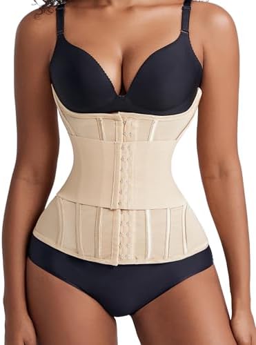 GainKee Waist Trainer Corset for Women Tummy Control Waist Cincher Trimmer Body Shaper Workout Girdle Belly Band