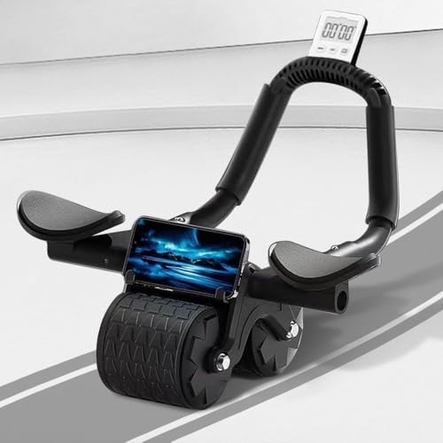 Elbow Support Ab Roller Wheel with Knee Mat & Timer
