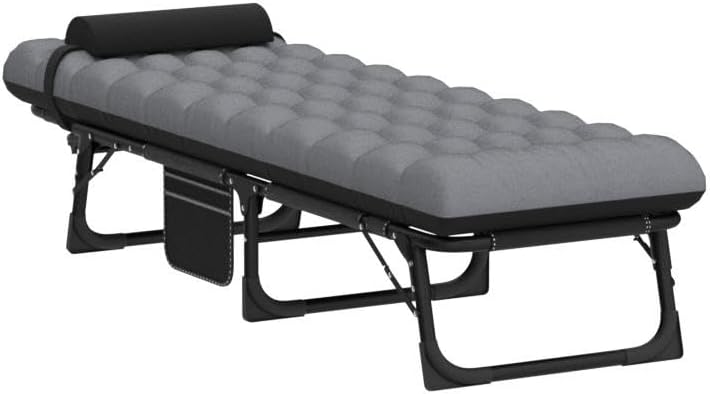 LILYPELLE Portable Folding Camping Cot with Mattress and Pillow for Adults