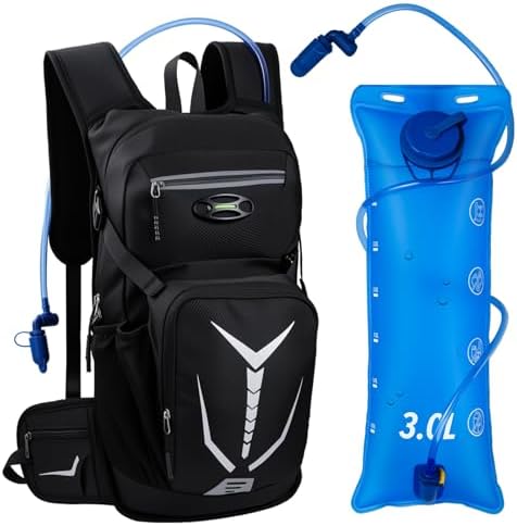 Insulated Hydration Backpack with 3L Water Bladder - 18L Leak-Proof Hiking Daypack, Lightweight Water Backpack for Men & Women, Gear for Trail Running, Cycling, Rave Festivals & Outdoor Sports