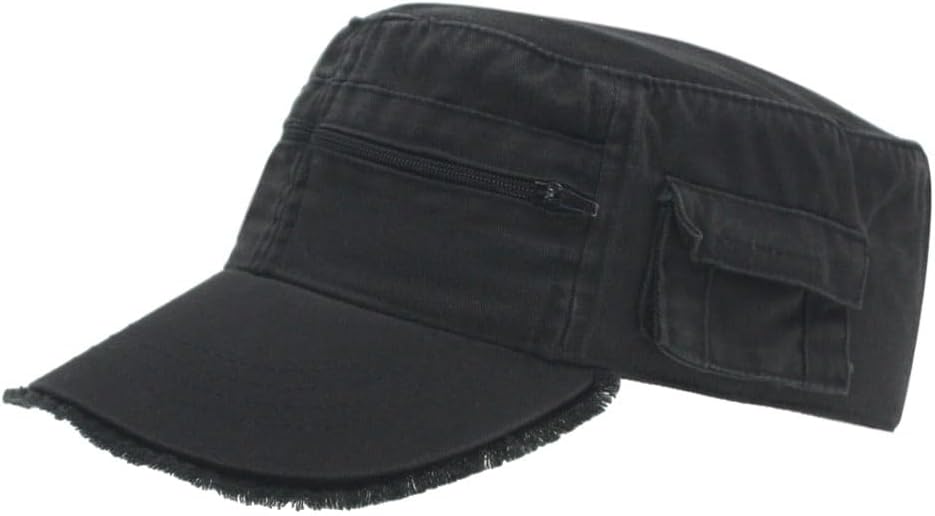 The Vintage Year Washed Cotton Distressed Cadet Hat - Tactical Military Baseball Cap for Men & Women, Outdoor Casual Wear