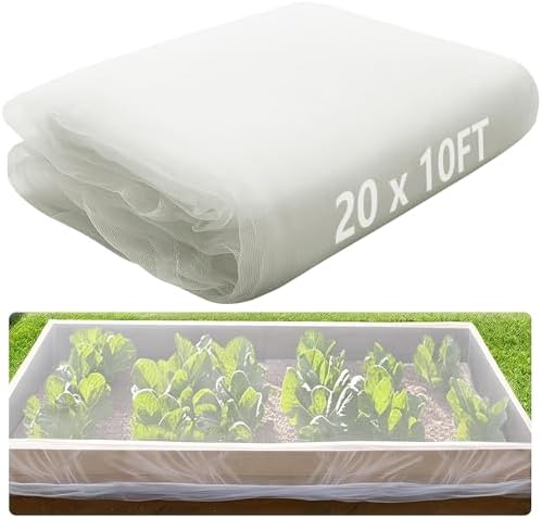 Alpurple Insect Bird Barrier Netting Mesh- 20 x 10 Feet Garden Bug Netting Plant Cover for Protect Plant Fruits Flower from Insect Bird Eating