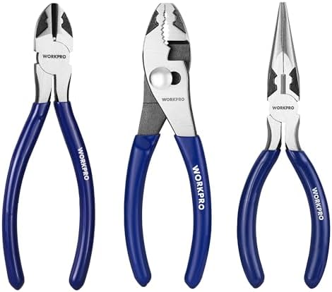WORKPRO Pliers Set, 3-Piece Professional Pliers Tool Kit