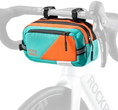ROCKBROS Bike Handlebar Bag 2.5L 3-Strap Quick Release with Shoulder Strap