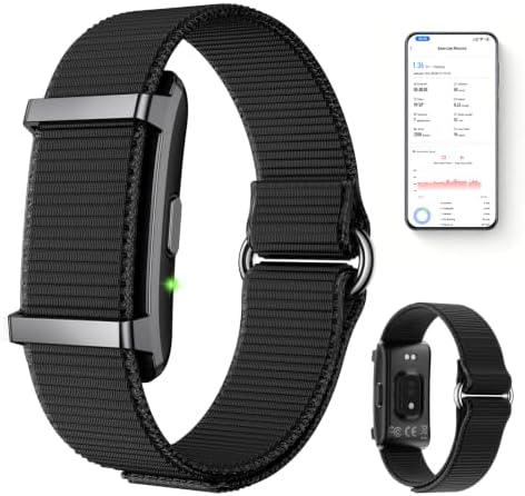 Smart Bracelet Fitness Trackers for Men Women, Smart Watch 24/7 Heart Rate Sleep Stress HRV Monitor, 170+ Sports Modes, 2 Bands, Free APP
