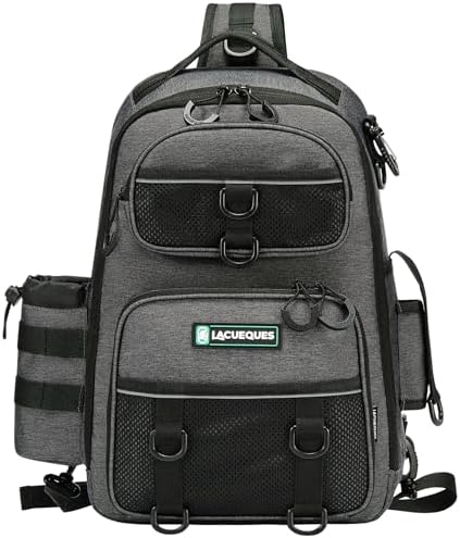 22L Wading Fishing Tackle Sling Bag, Holds 3x 3700 Boxes, Grey