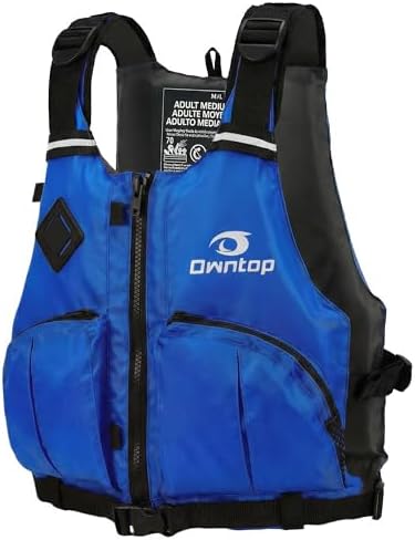 Owntop Women & Men Swim Vest for Kayaking & Paddle Sports, Adjustable Swimming Vest for Adult, Large Armhole Swim Jacket with Waist Strap for Fishing & Boating