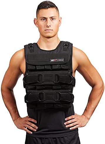 MIR PRO Weighted Vest With Zipper Option 45lbs - 90lbs Solid Iron Weights