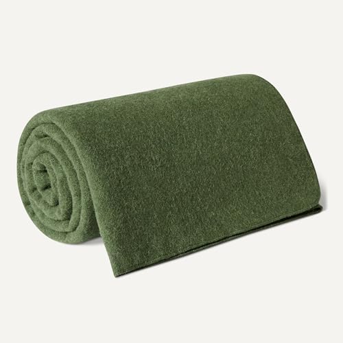 Amazon Basics Outdoor Camping Blanket, Military-Style Wool Blend, Camping Essentials