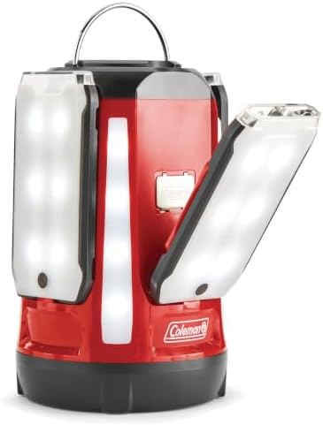 Coleman Multi-Panel LED Lantern: Rechargeable Water-Resistant Magnetic Light Panels Built-In Flashlight USB Charging Port; Excellent for Camping Hunting Emergencies etc
