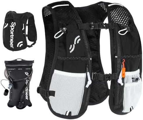 Sportneer Hydration Backpack: Lightweight Water Pack with 1.5L Bladder, Hydro Water Daypack for Running Hiking Biking Cycling for Women Men