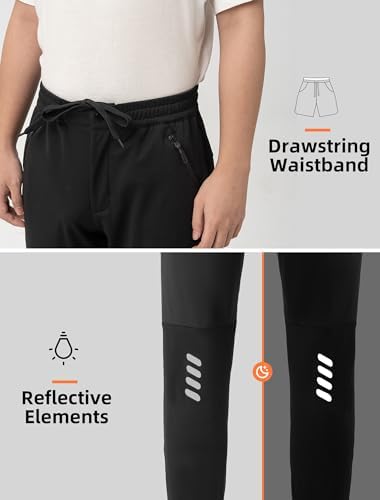 ROCKBROS Winter Cycling Pants for Men Thermal Fleece Lined Mountain Bike Pants Universal Fit Cycling Pants for Cold Weather