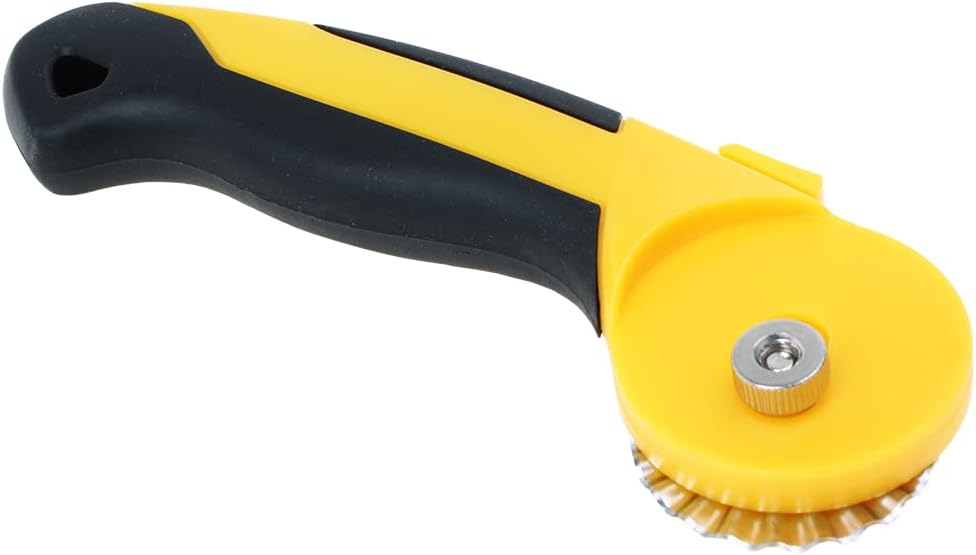 45mm Rotary Cutter for Fabric, 10PCS Titanium & Pinking Blades