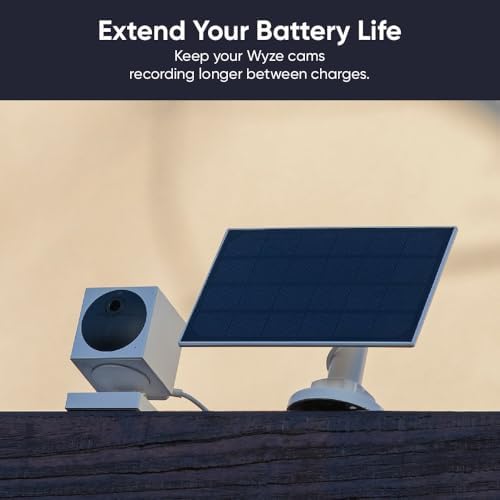 Wyze Solar Panel for Wyze Battery Cam Pro/Cam Outdoor v1/v2, 1-Pack