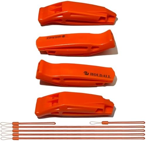 Emergency Safety Whistle with Lanyard, Loud Pea-Less Survival Whistles for Boating Kayaking Life Vest Paddle Board Rescue Signaling.