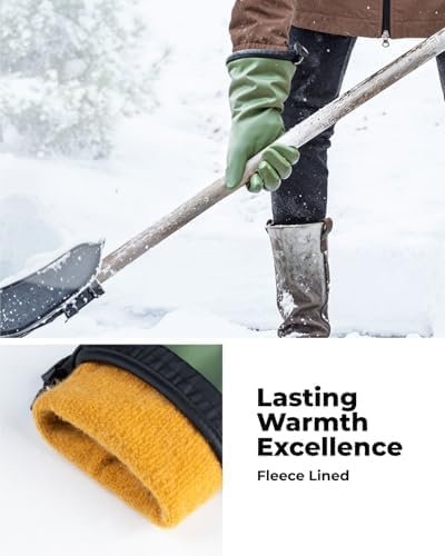 toolant 100% Waterproof Winter Work Gloves with Grip, Fleece Lined