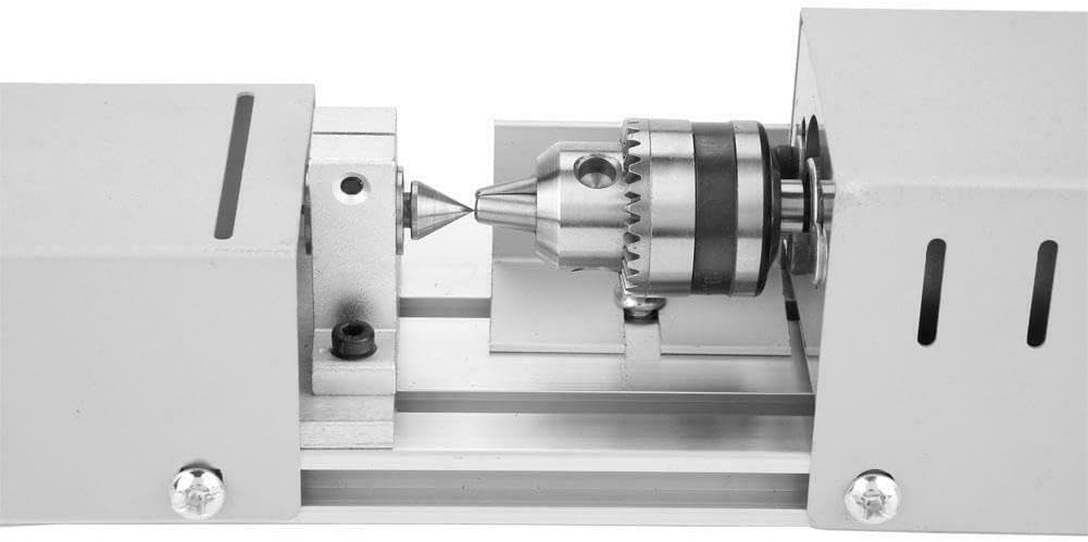 Mini Lathe Wood Lathe Machine Diy Machining for Table Woodworking Wood DIY Tool Lathe Grinding Wood , 2.76 x 6.3inch, 12-24V 96W，7 Speeds