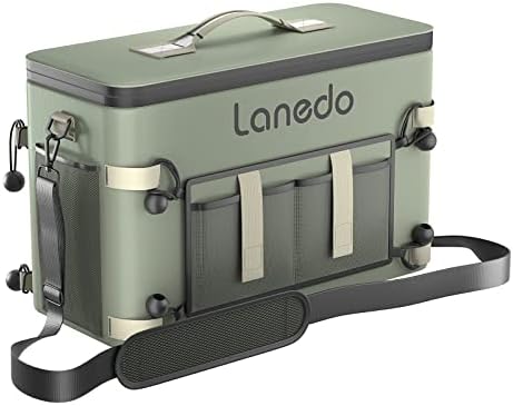 Deep Freeze Cooler Soft Sided Cooler Bag, 34 Can Collapsible Insulated Ice Chest, Large Leakproof Camping & Travel Cooler for Kayaking & Beach