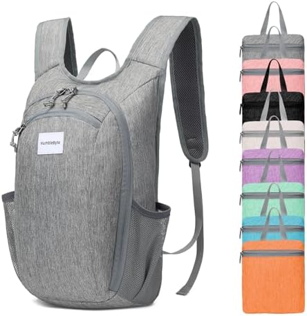 10L Foldable Lightweight Backpack – Packable Travel Daypack for Hiking, Cycling & Everyday Use – Water-Resistant Travel Bag with Multi-Pocket Design for Women & Men(Gray)